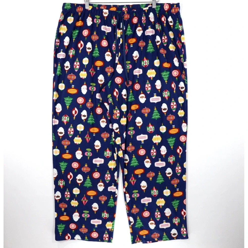 North Pole Trading Co Women's Blue Flannel Christmas Pajama Pants Size 2X